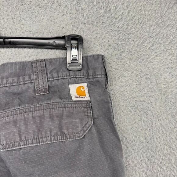 Carhartt Pants men's 34x30 Gray Cargo Relaxed Fit Ripstop Force Fits 32x29 Work - Picture 9 of 12